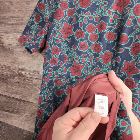 J. Crew Navy and Red Floral Midi Dress - Picture 7 of 12